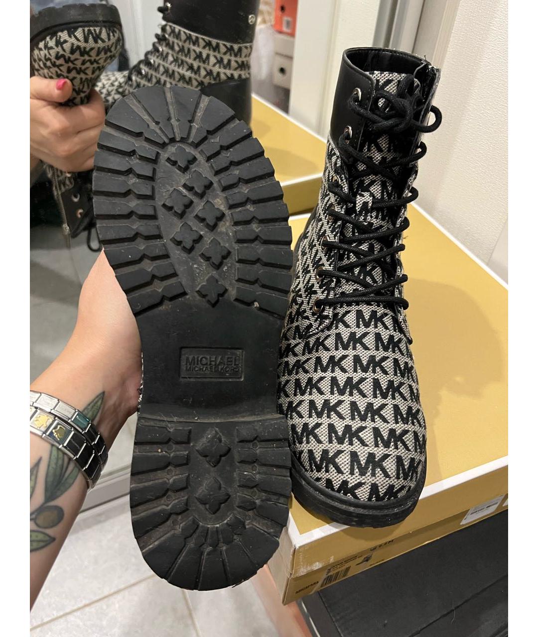 MICHAEL MICHAEL KORS Черные текстильные ботинки, фото 3