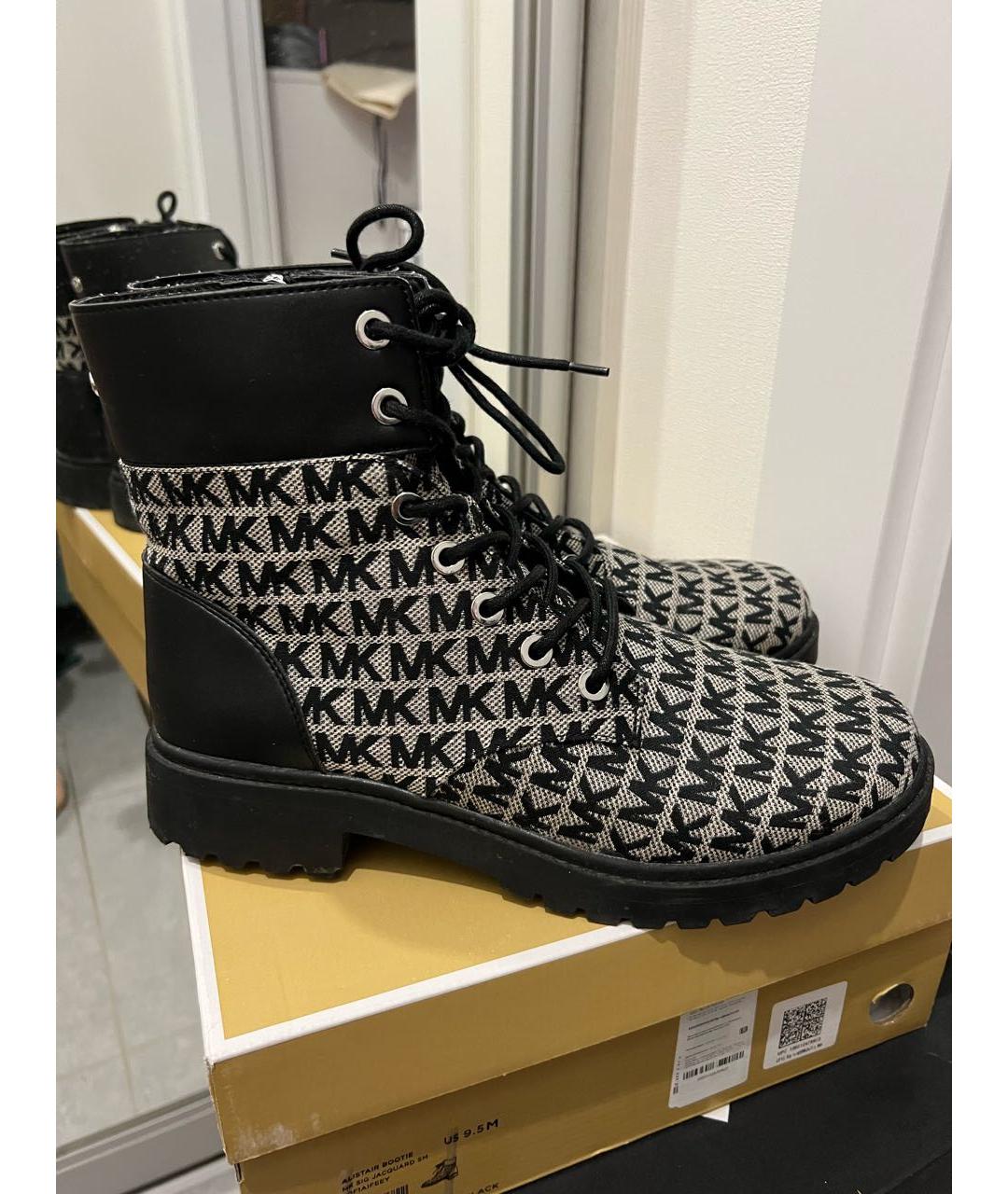 MICHAEL MICHAEL KORS Черные текстильные ботинки, фото 8
