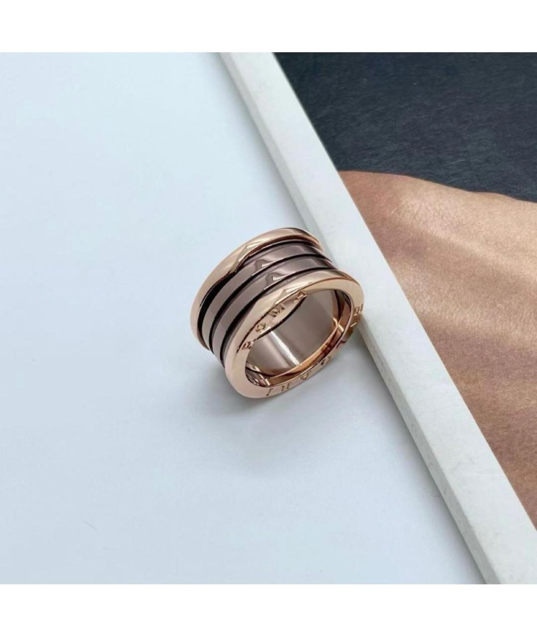 BVLGARI Коричневое кольцо из розового золота, фото 4