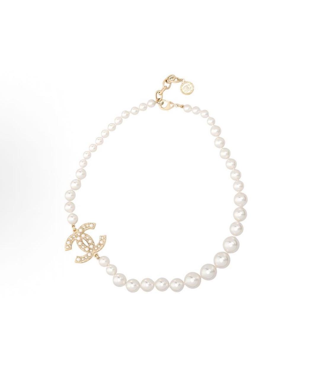 CHANEL Белое колье, фото 5
