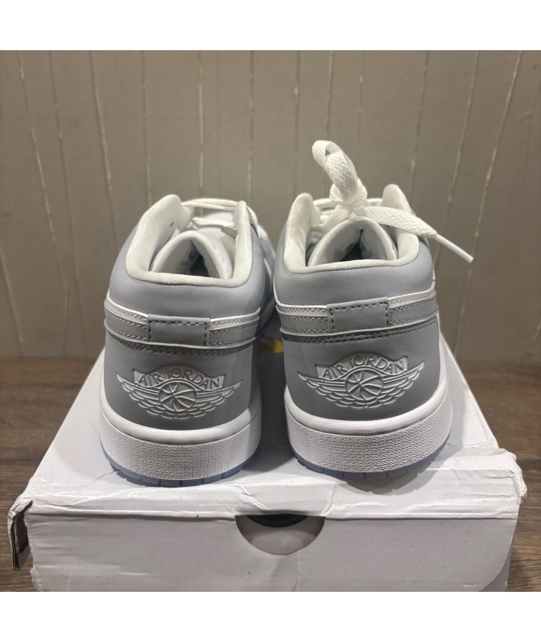 JORDAN Серые низкие кроссовки / кеды из искусственной кожи, фото 4