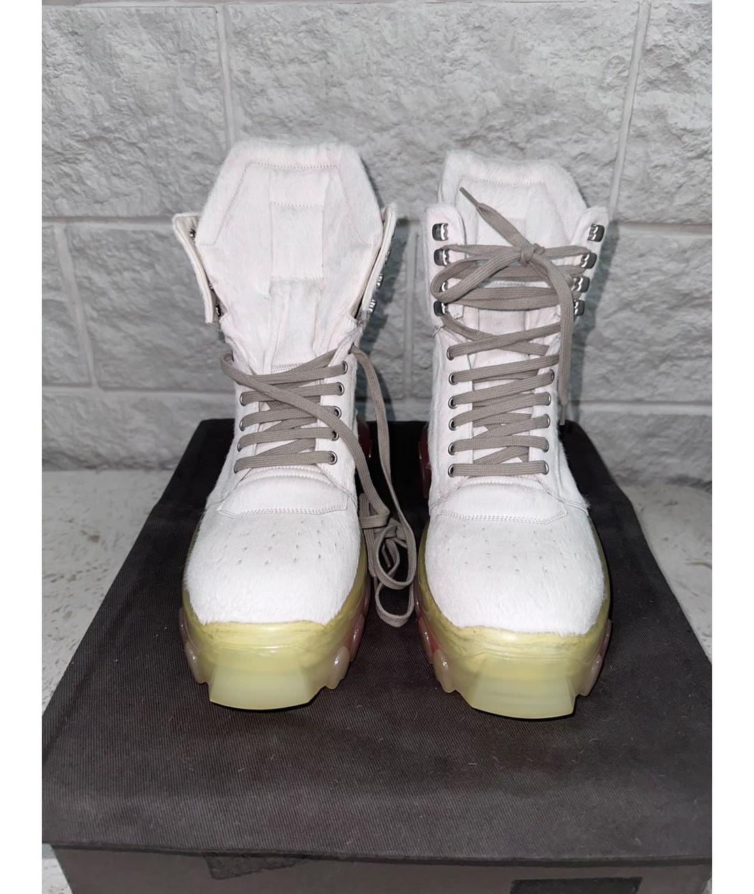 RICK OWENS Белые высокие ботинки, фото 2