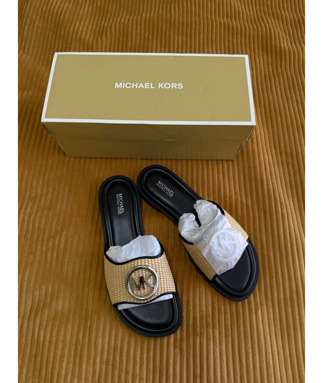 MICHAEL KORS Черные шлепанцы, фото 5