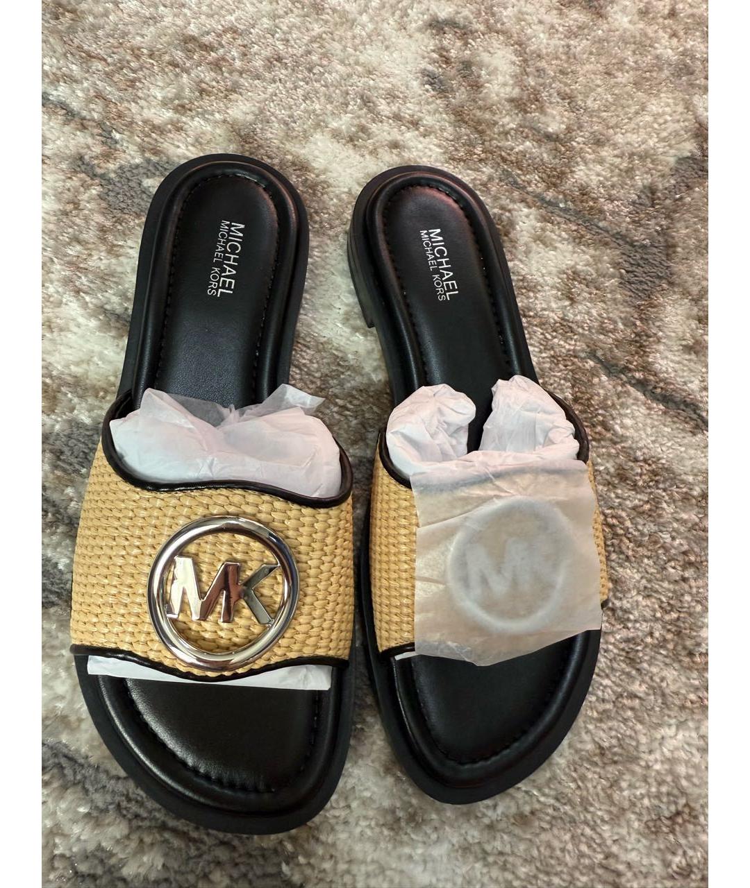 MICHAEL KORS Черные шлепанцы, фото 5