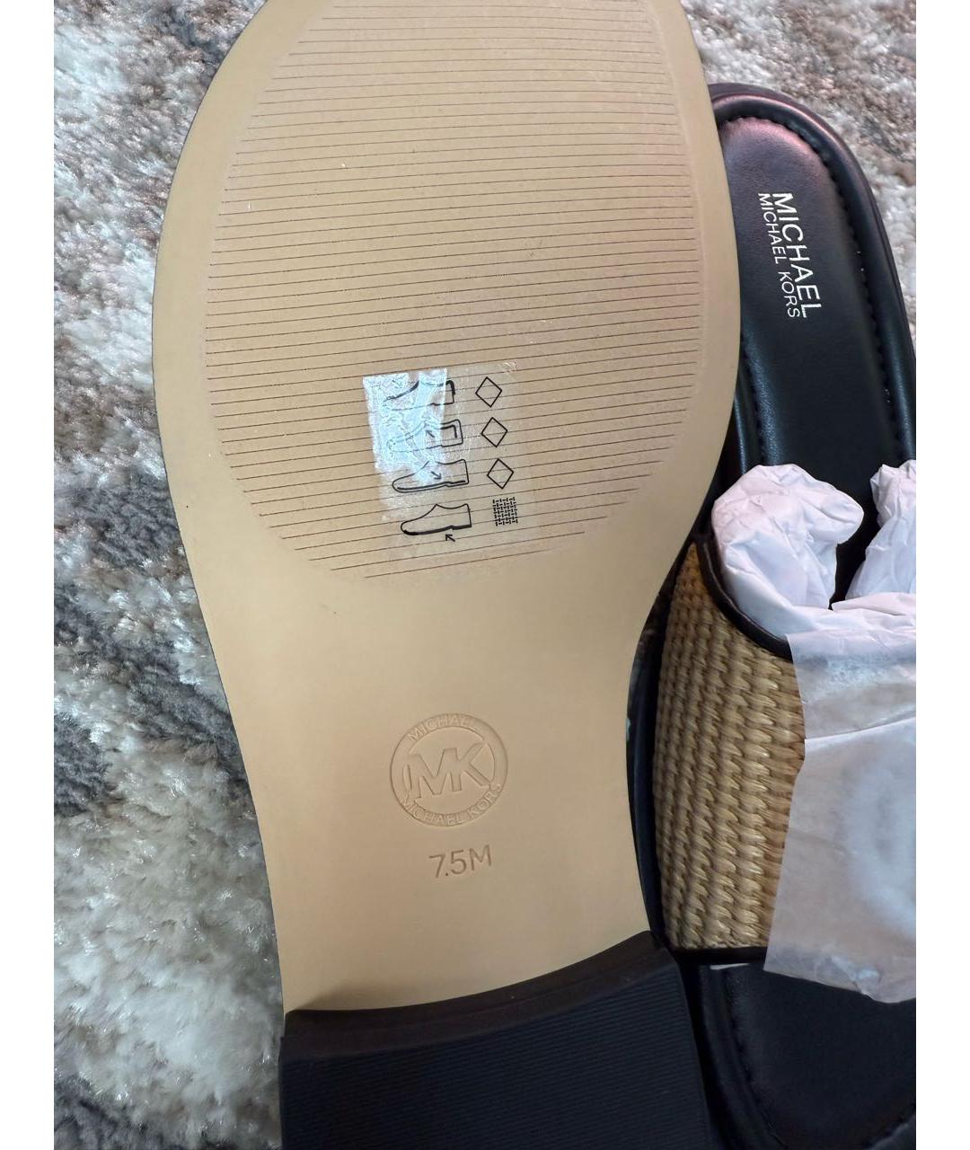 MICHAEL KORS Черные шлепанцы, фото 4