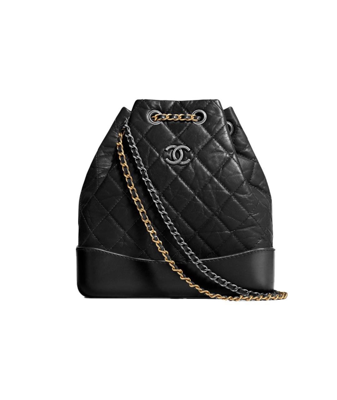 CHANEL Черный кожаный рюкзак, фото 6