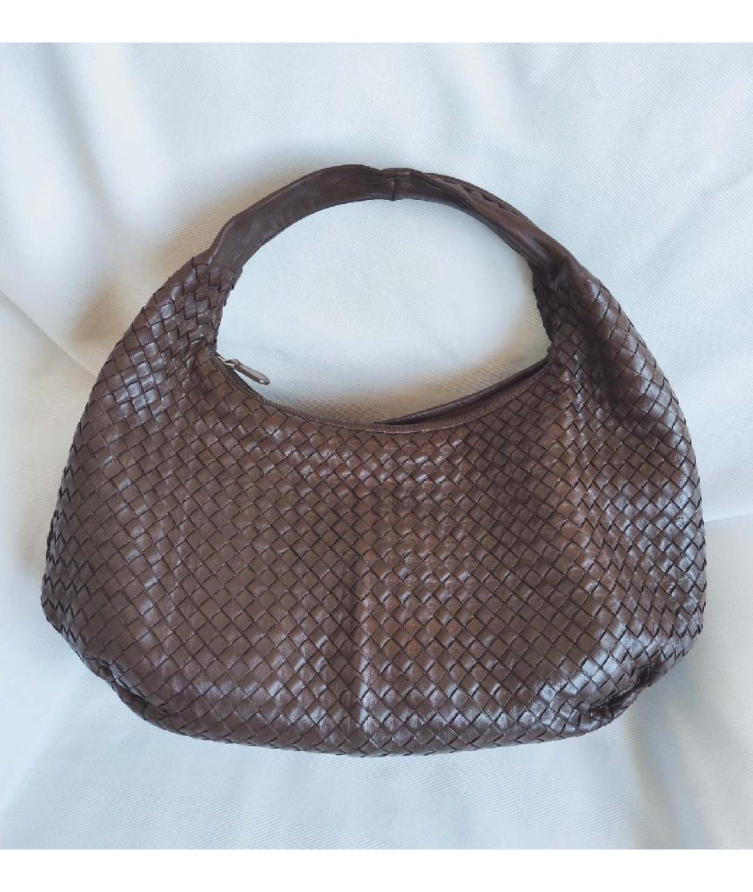 BOTTEGA VENETA Коричневая кожаная сумка тоут, фото 10