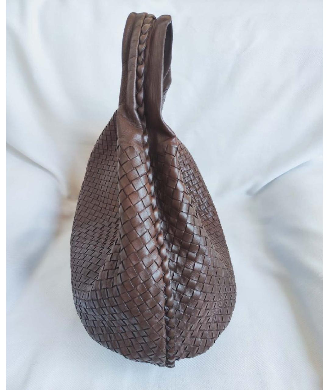 BOTTEGA VENETA Коричневая кожаная сумка тоут, фото 6