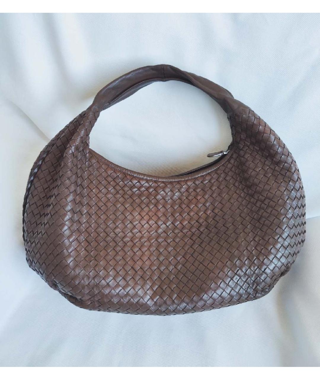 BOTTEGA VENETA Коричневая кожаная сумка тоут, фото 3
