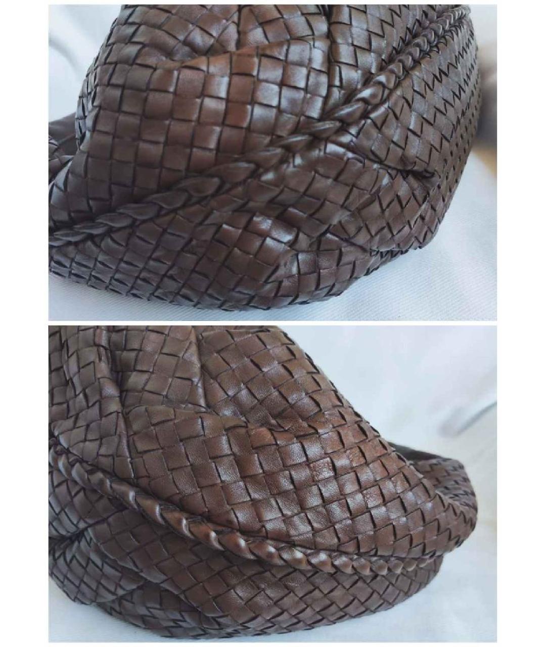 BOTTEGA VENETA Коричневая кожаная сумка тоут, фото 8