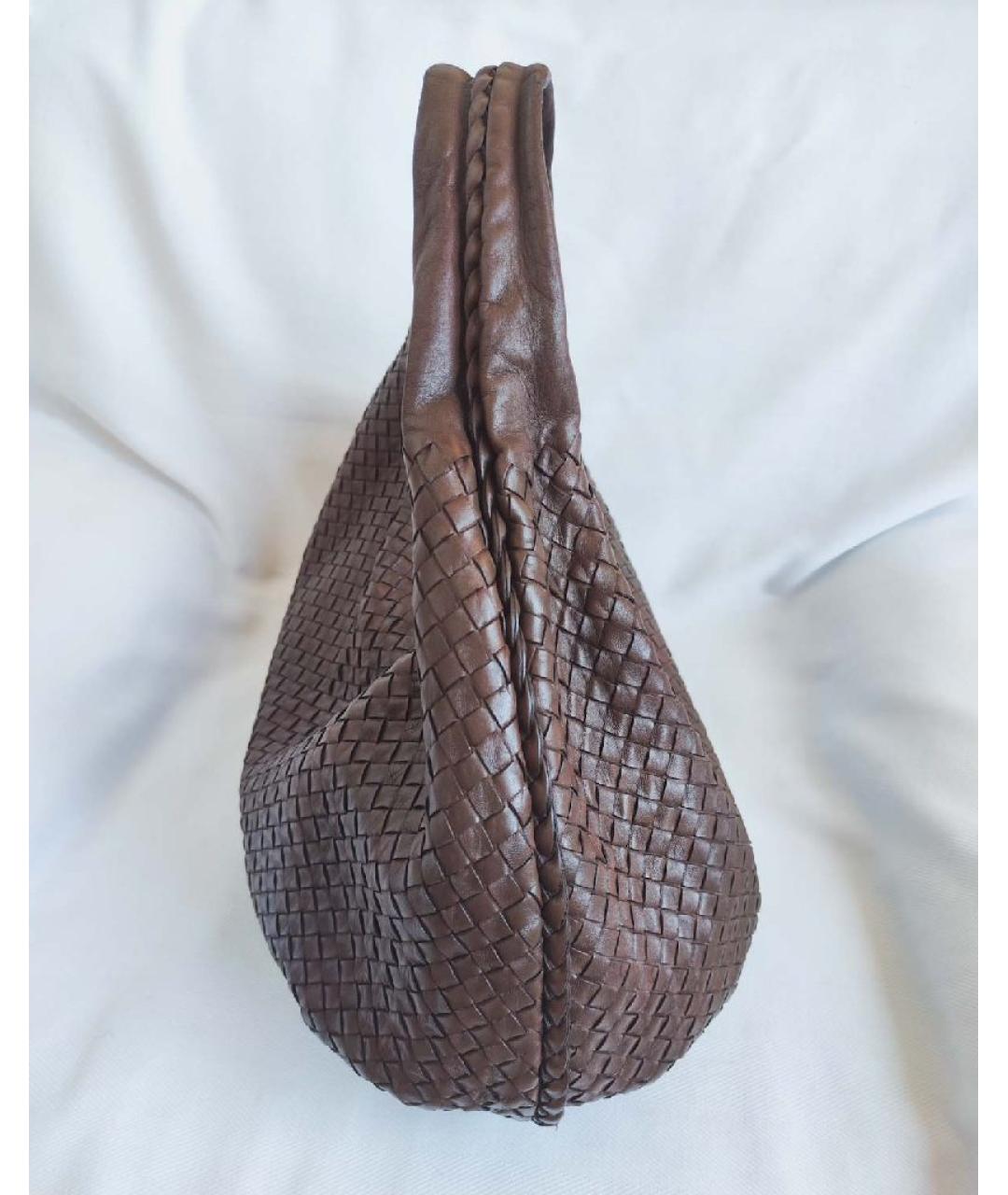 BOTTEGA VENETA Коричневая кожаная сумка тоут, фото 7
