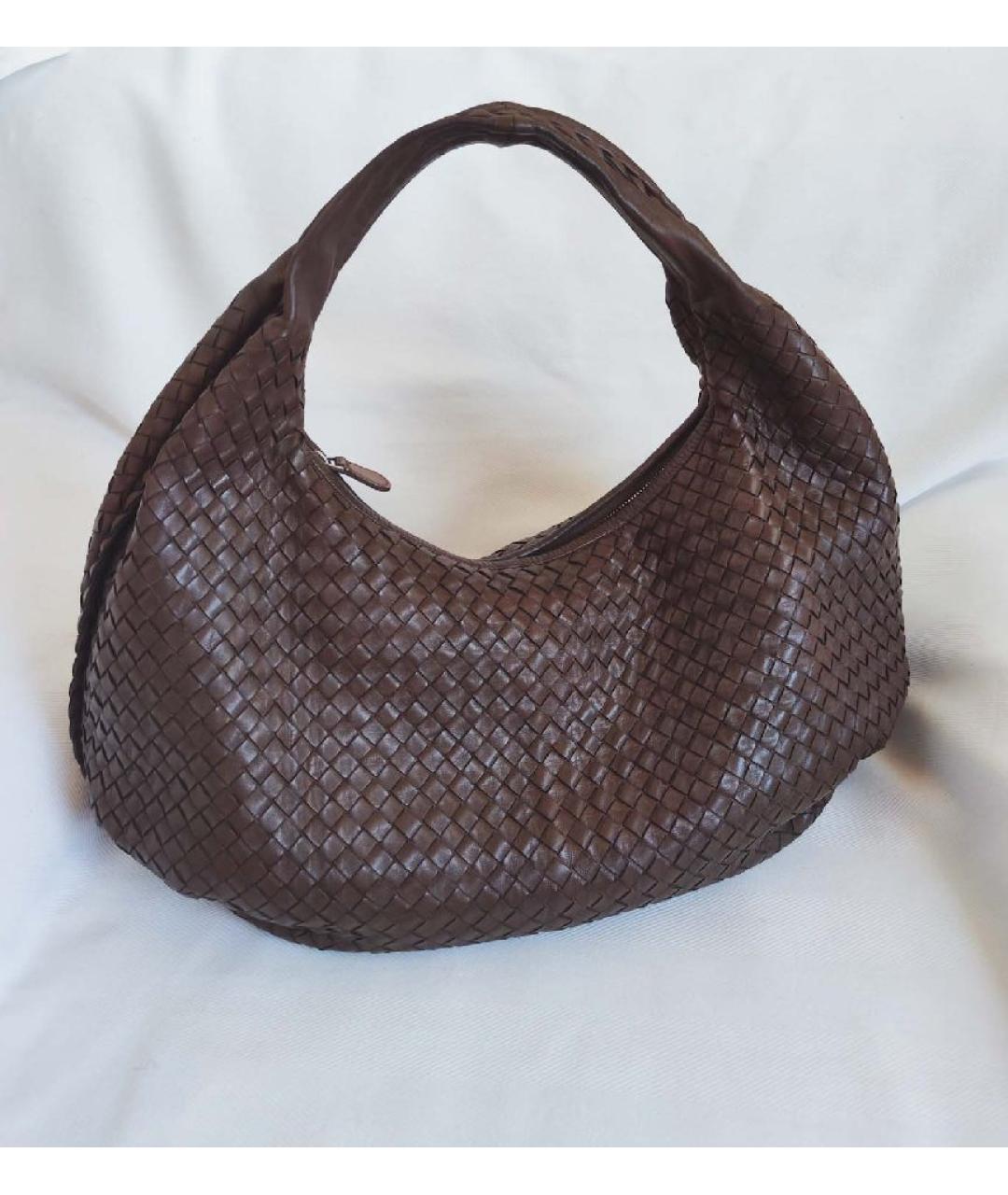 BOTTEGA VENETA Коричневая кожаная сумка тоут, фото 2