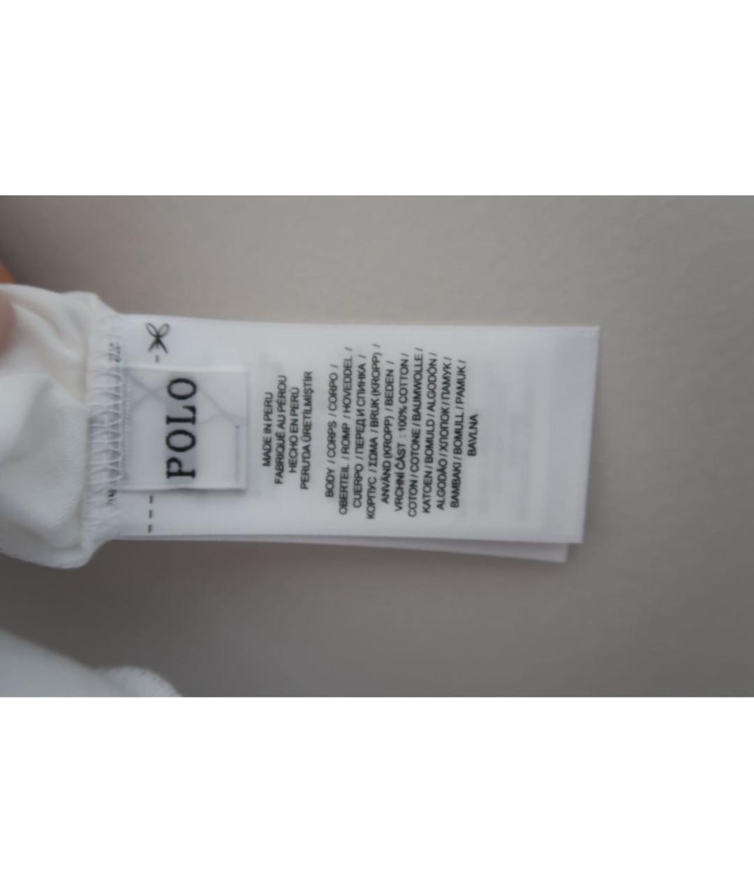POLO RALPH LAUREN Белый хлопковый детская футболка / топ, фото 4