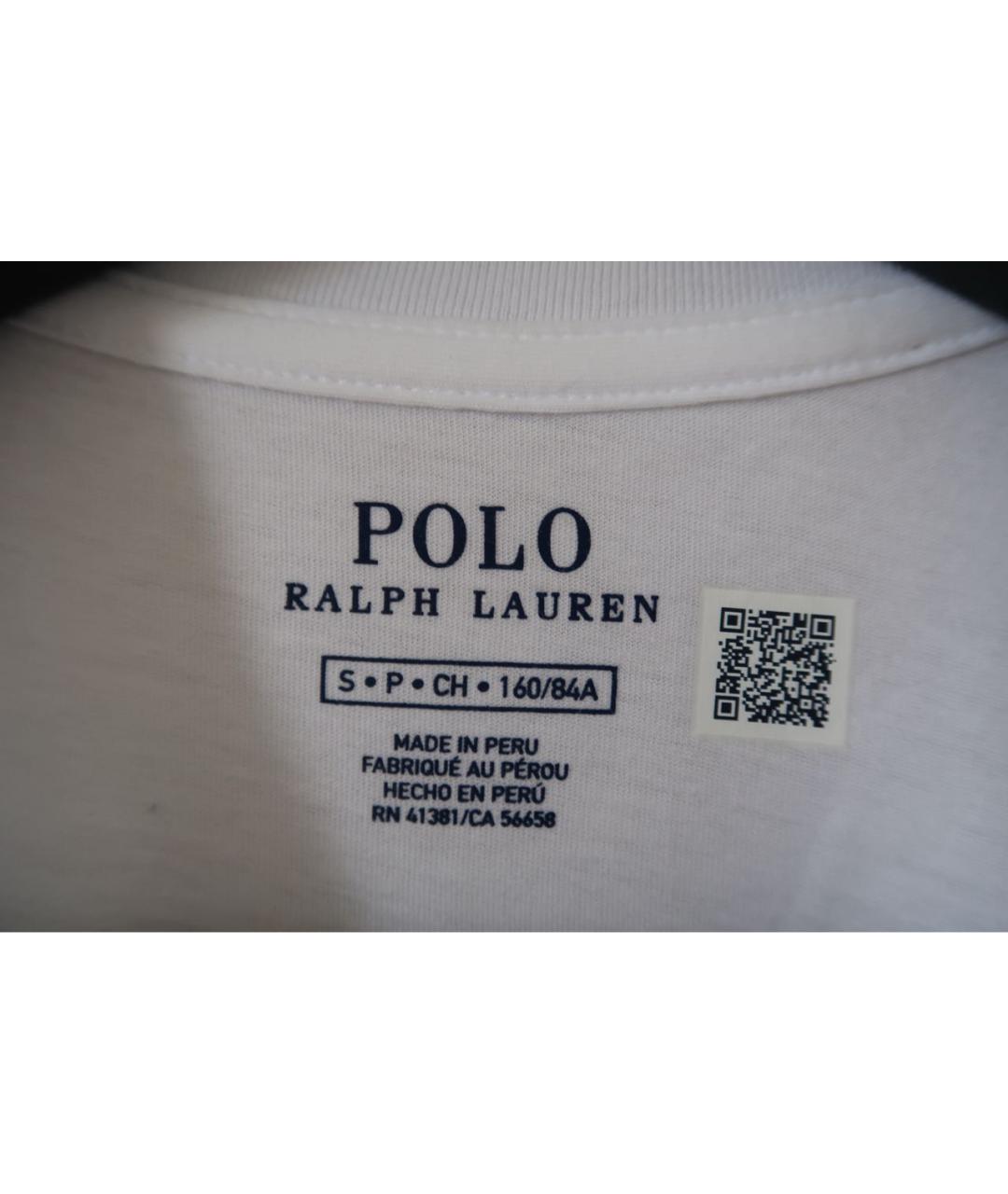 POLO RALPH LAUREN Белый хлопковый детская футболка / топ, фото 2