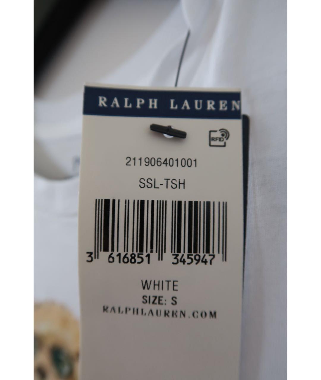 POLO RALPH LAUREN Белый хлопковый детская футболка / топ, фото 3