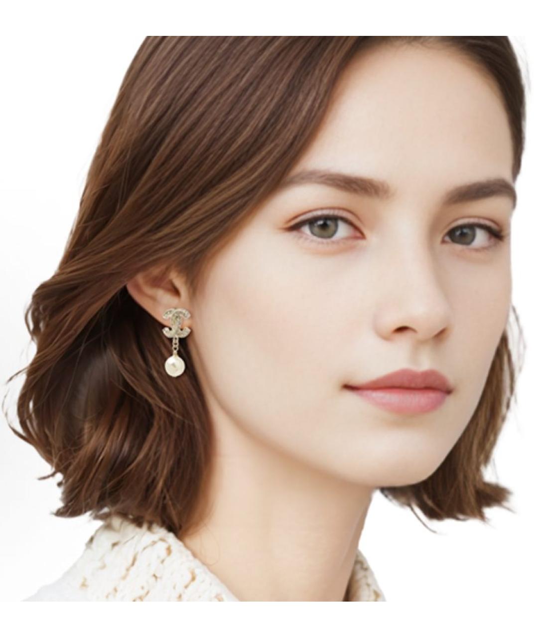 CHANEL Золотые серьги, фото 4