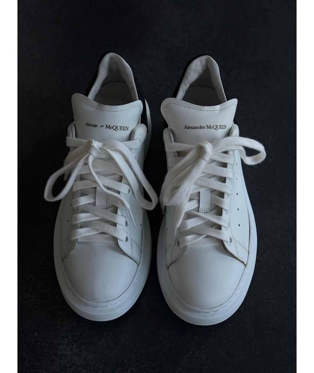 ALEXANDER MCQUEEN Белые кожаные кеды, фото 2