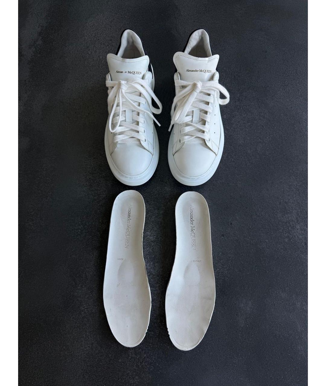 ALEXANDER MCQUEEN Белые кожаные кеды, фото 5