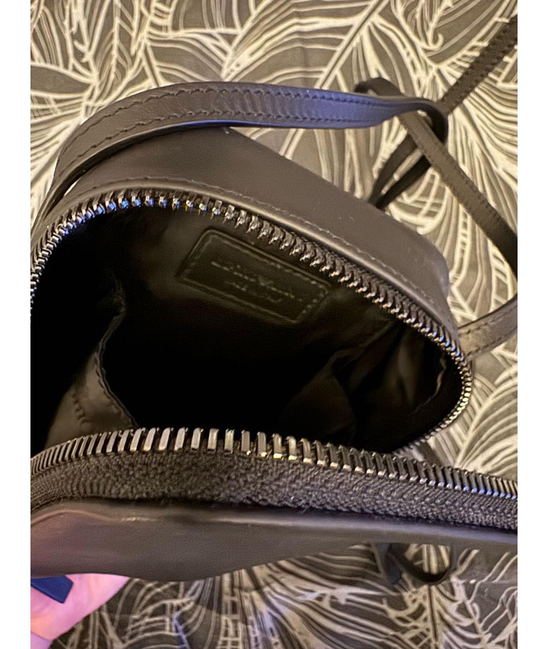 EMPORIO ARMANI Черная кожаная сумка на плечо, фото 4