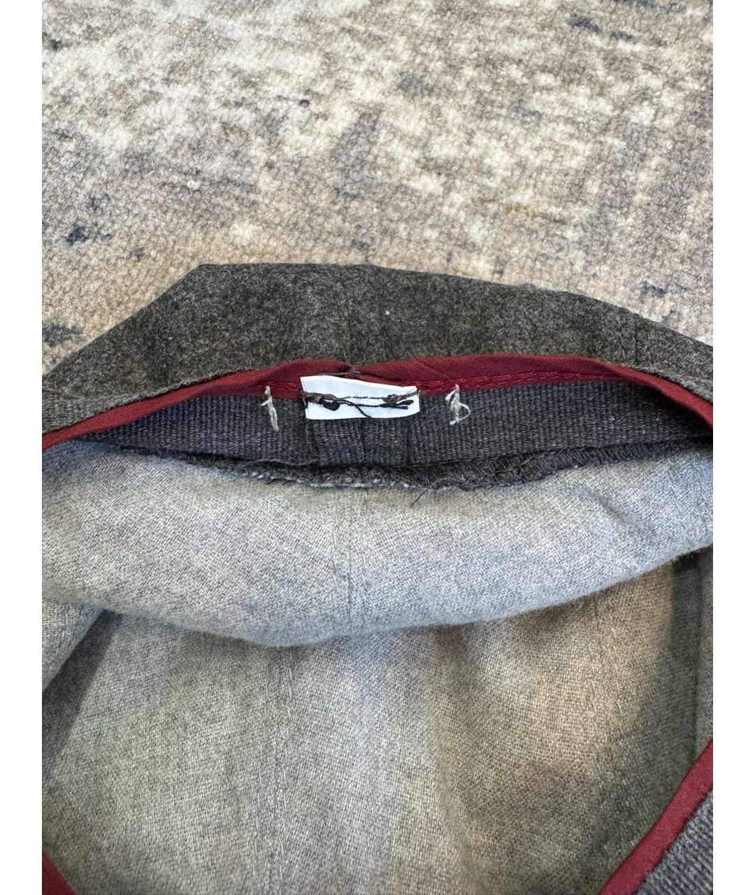 BRUNELLO CUCINELLI Антрацитовая шерстяная кепка/бейсболка, фото 5