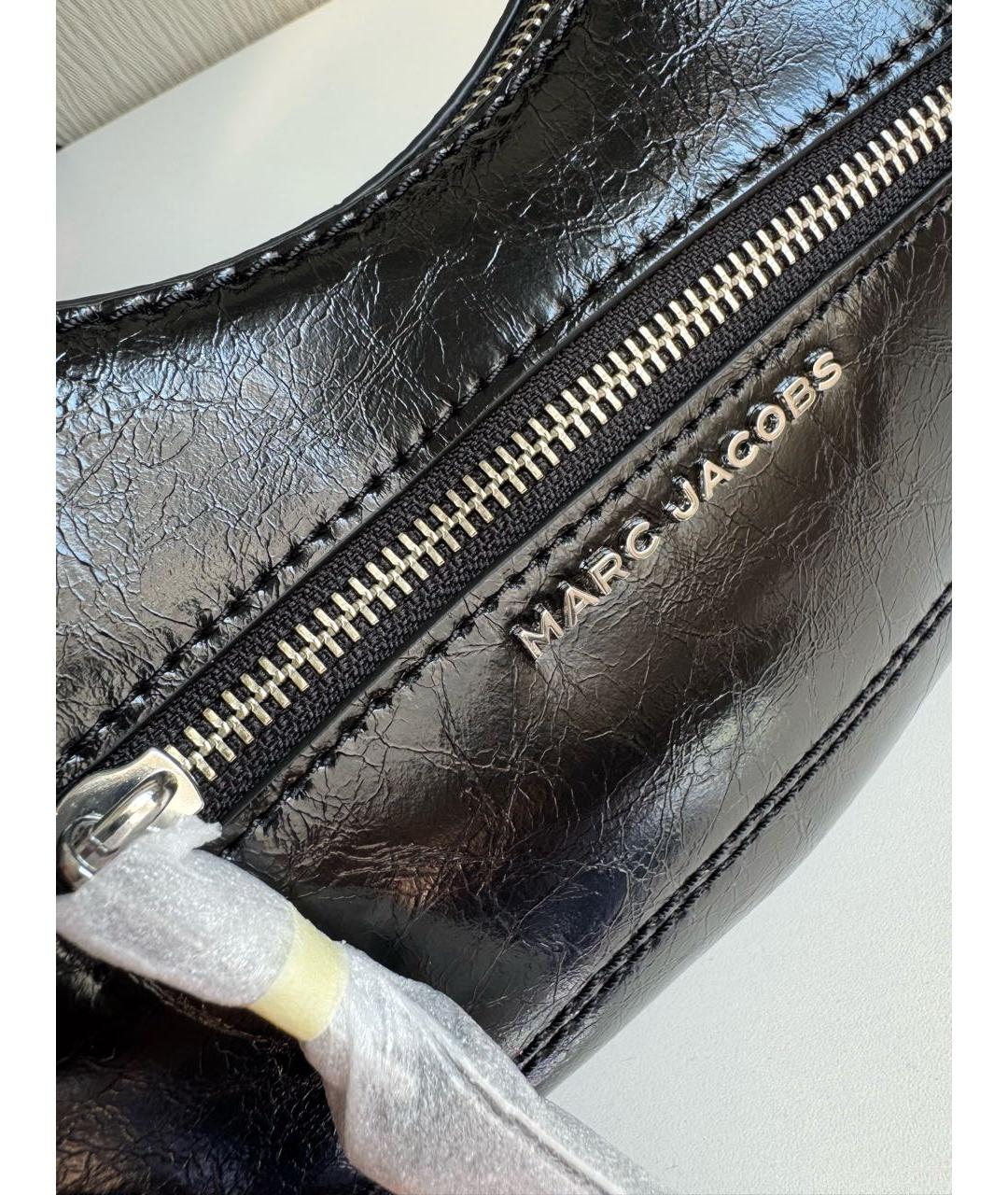 MARC JACOBS Черная кожаная сумка с короткими ручками, фото 4