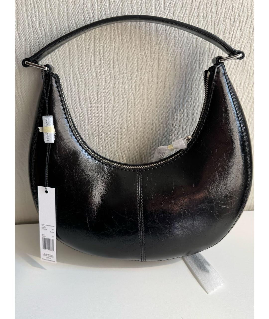 MARC JACOBS Черная кожаная сумка с короткими ручками, фото 3