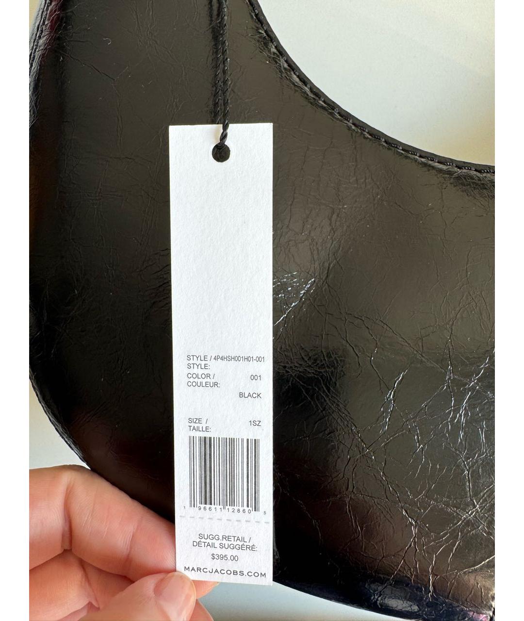 MARC JACOBS Черная кожаная сумка с короткими ручками, фото 5