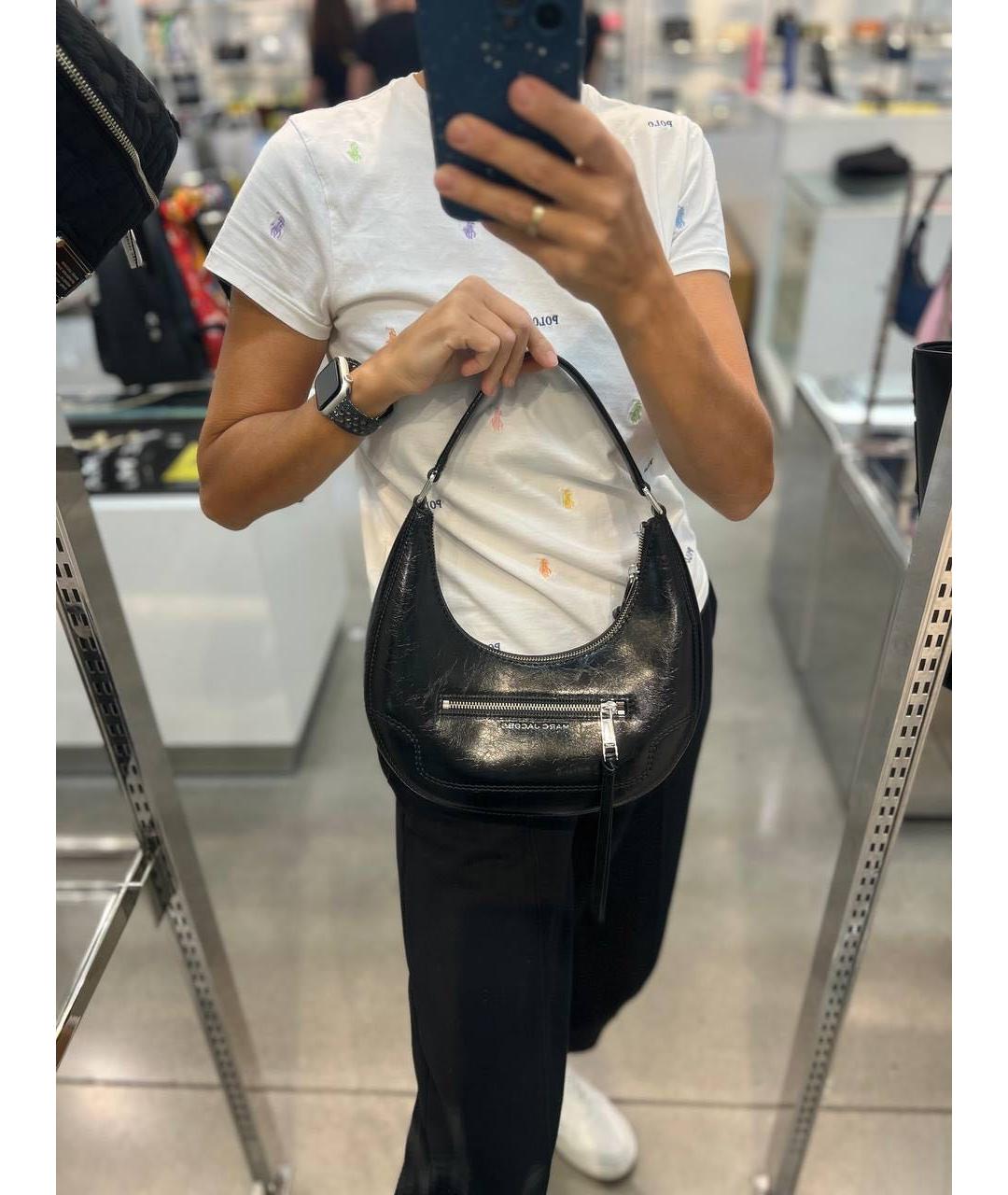 MARC JACOBS Черная кожаная сумка с короткими ручками, фото 2