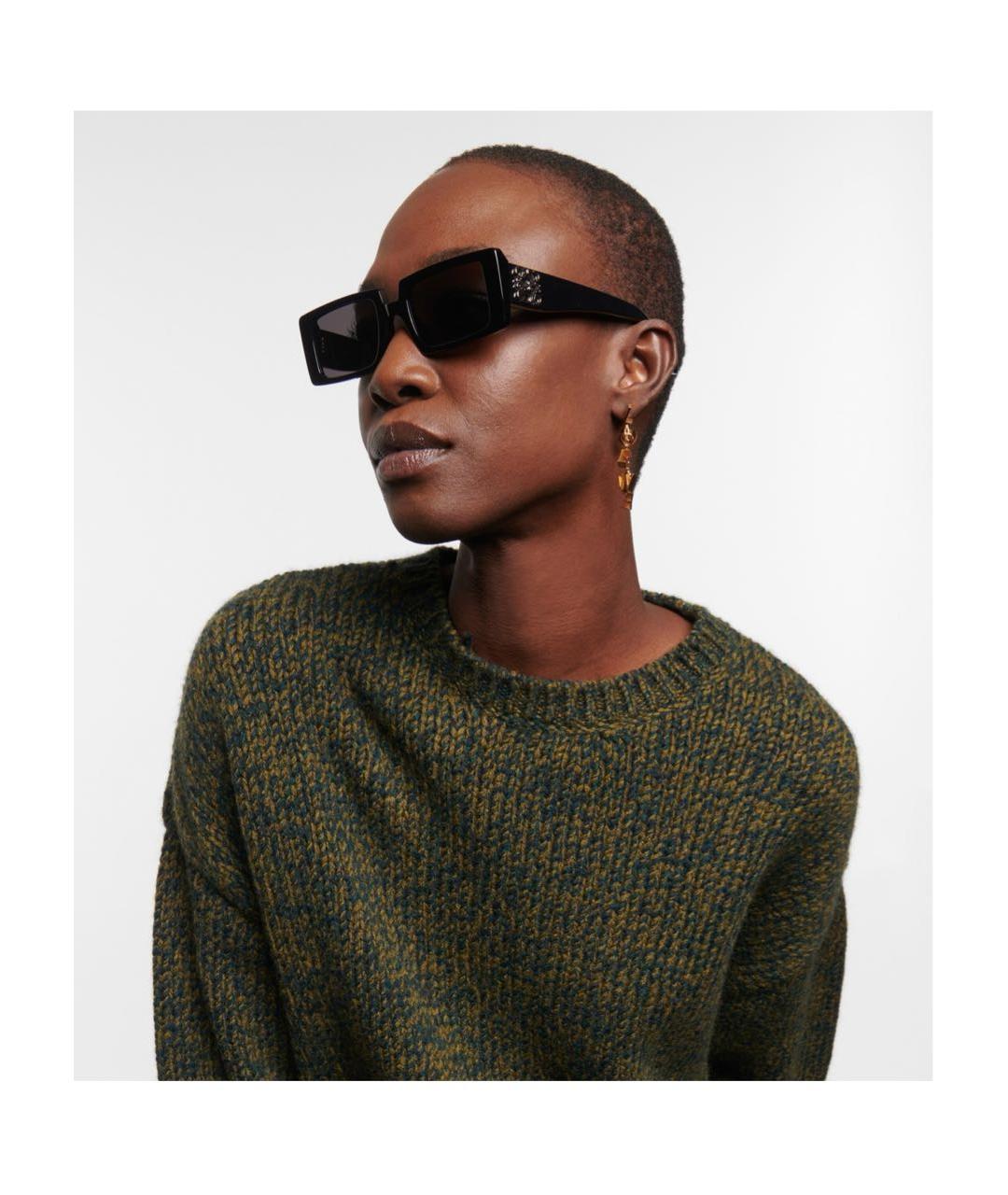 LOEWE Черные пластиковые солнцезащитные очки, фото 3