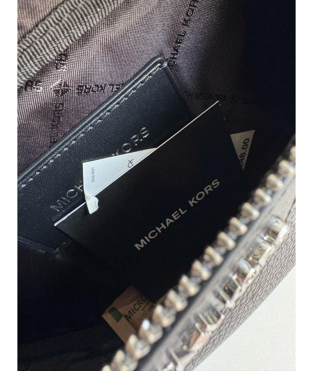 MICHAEL KORS Черная кожаная поясная сумка, фото 4