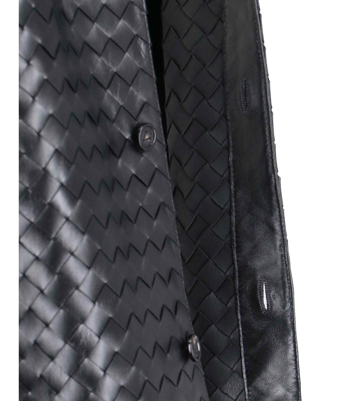 BOTTEGA VENETA Черная кожаная рубашка, фото 7