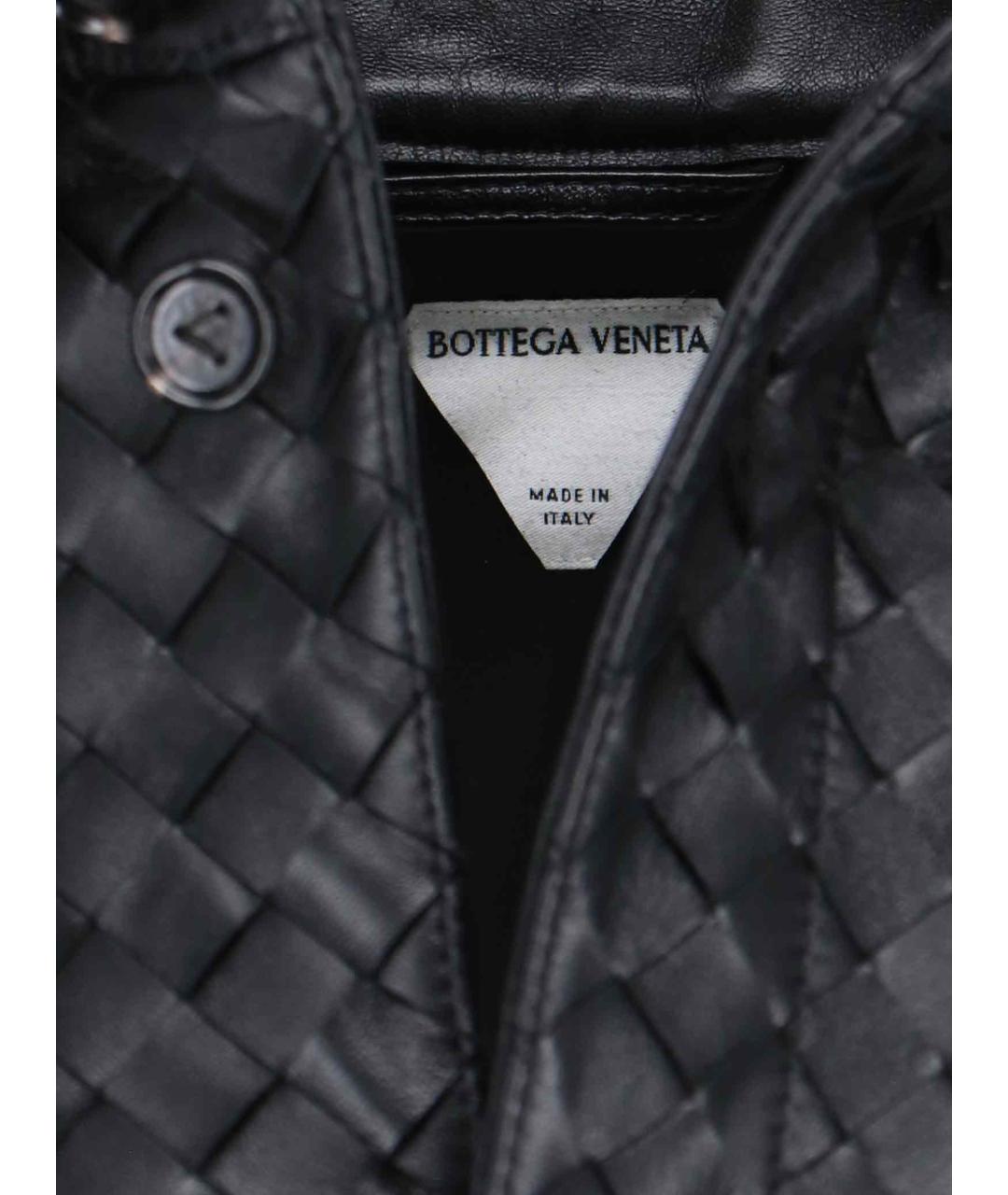 BOTTEGA VENETA Черная кожаная рубашка, фото 6