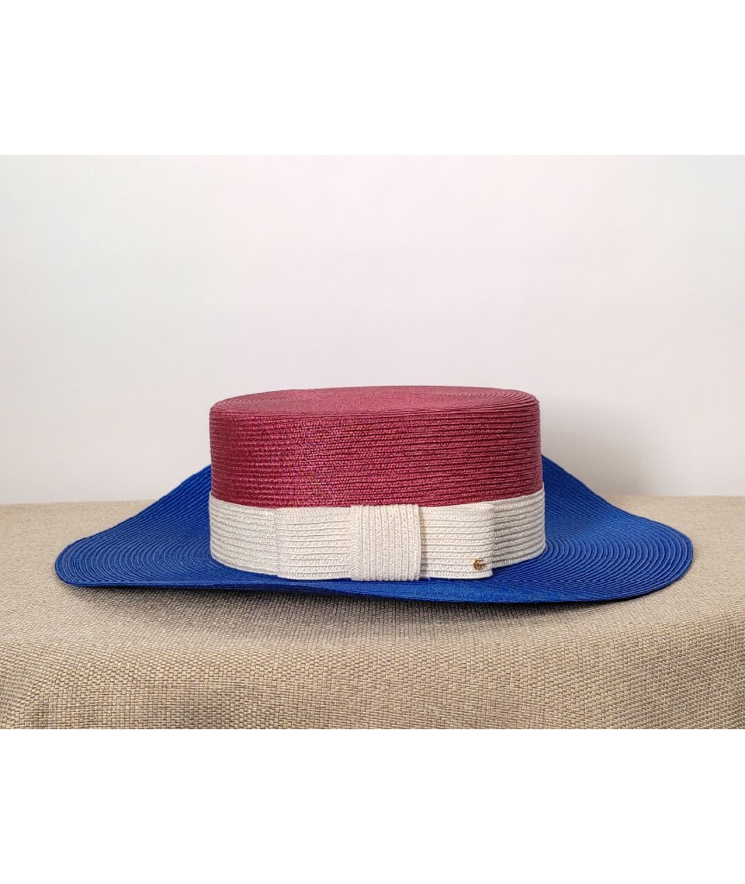GUCCI Синяя соломенная шляпа, фото 9