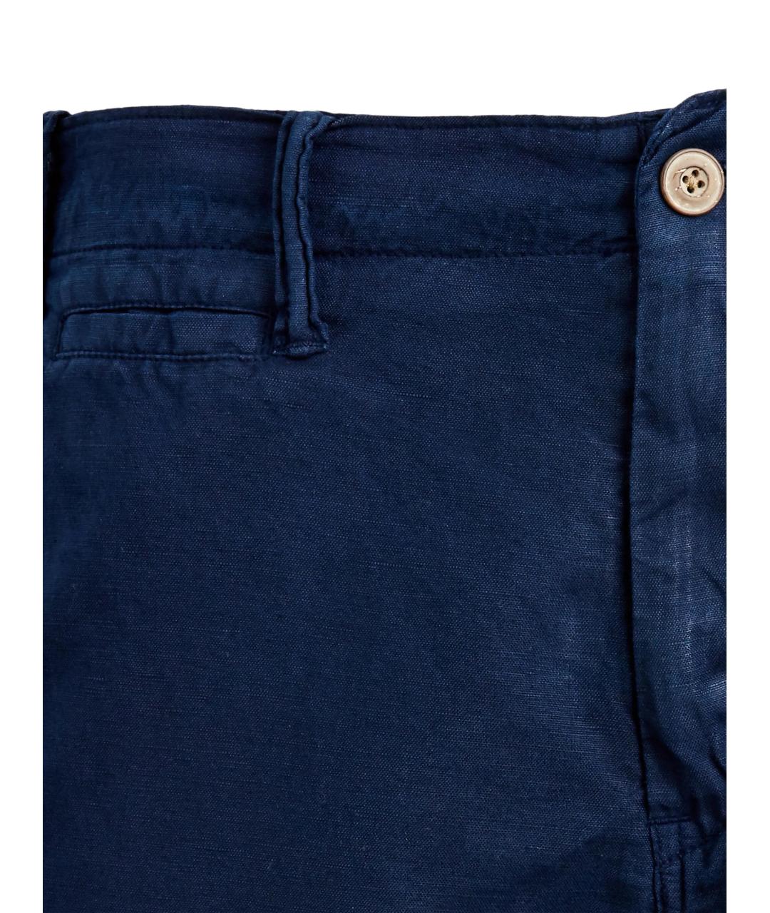 POLO RALPH LAUREN Синие льняные шорты, фото 2