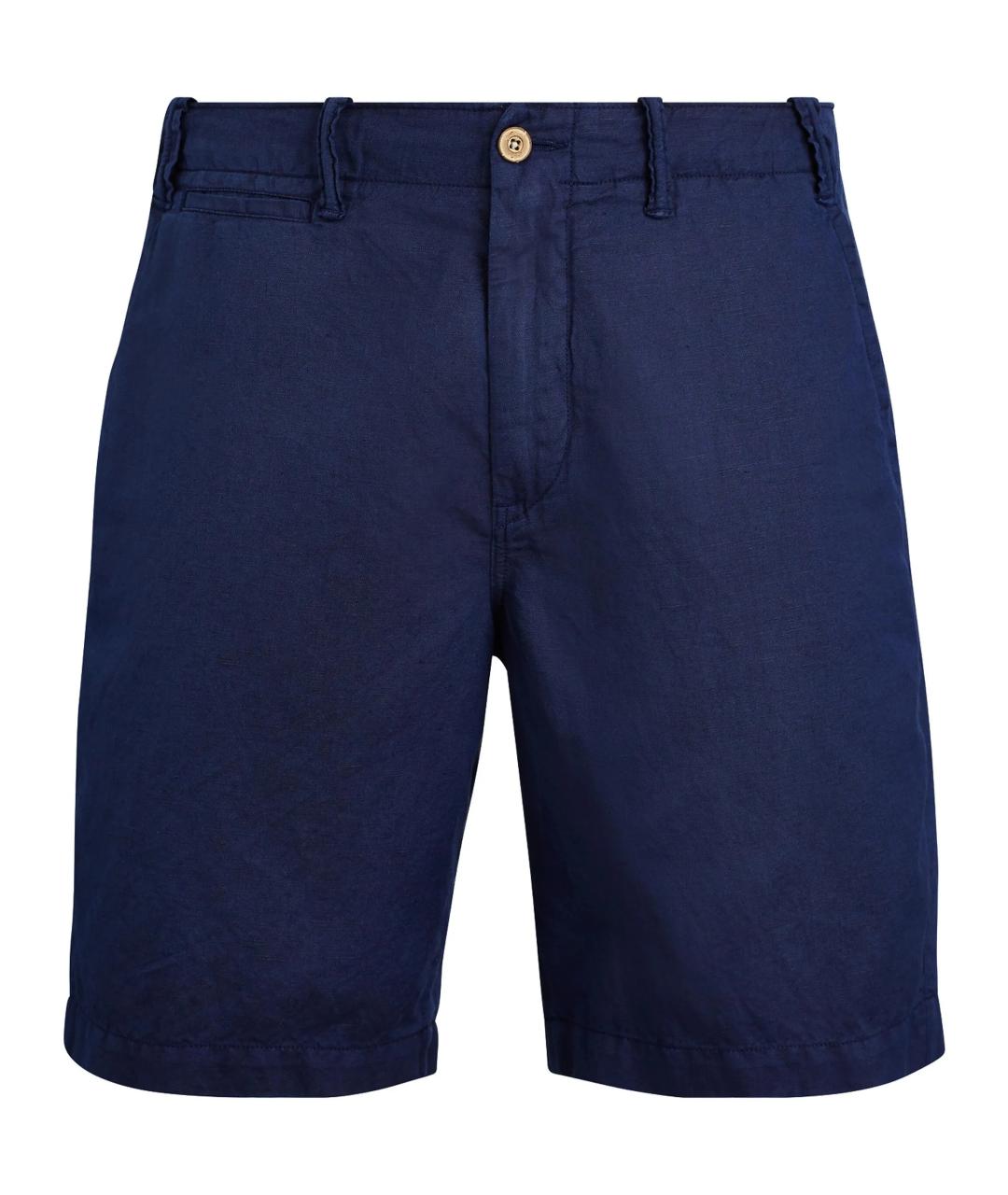 POLO RALPH LAUREN Синие льняные шорты, фото 1