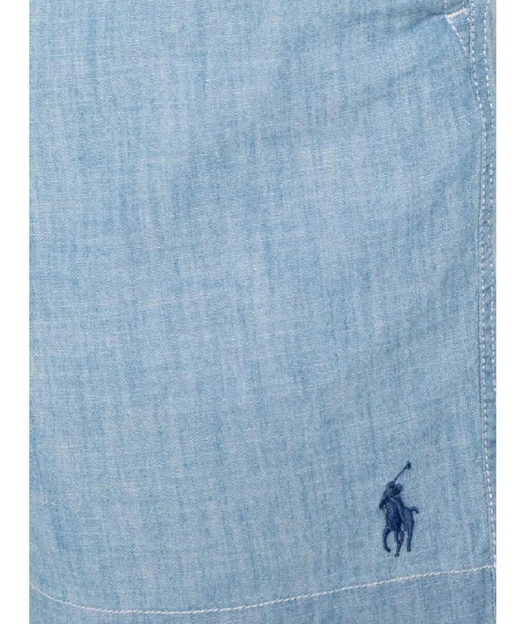 POLO RALPH LAUREN Голубые хлопковые шорты, фото 2