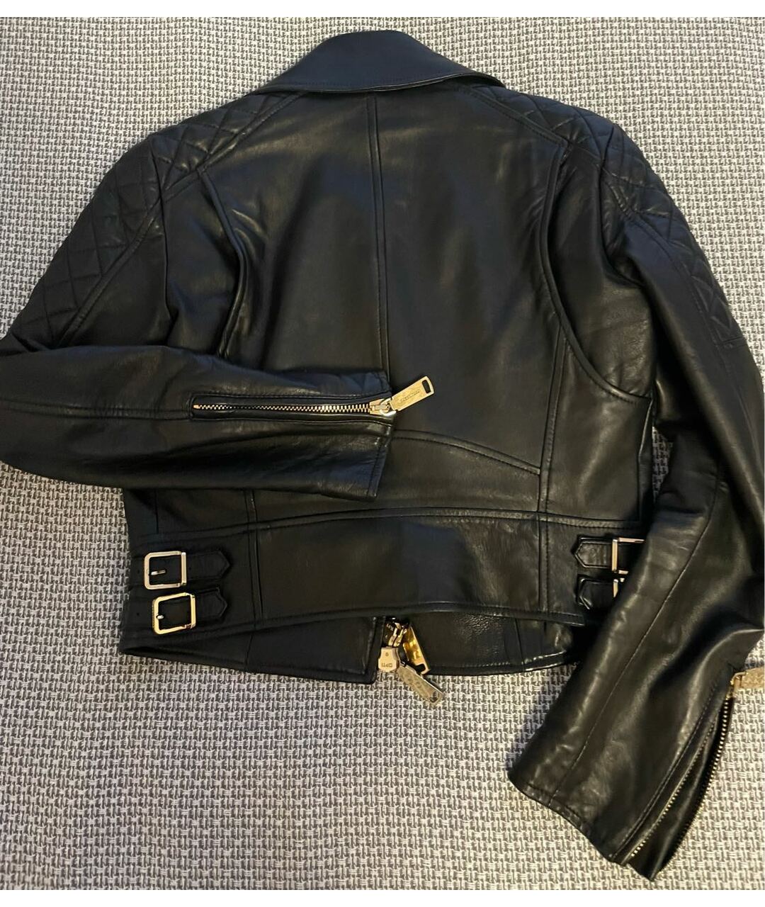 DSQUARED2 Черная кожаная куртка, фото 2