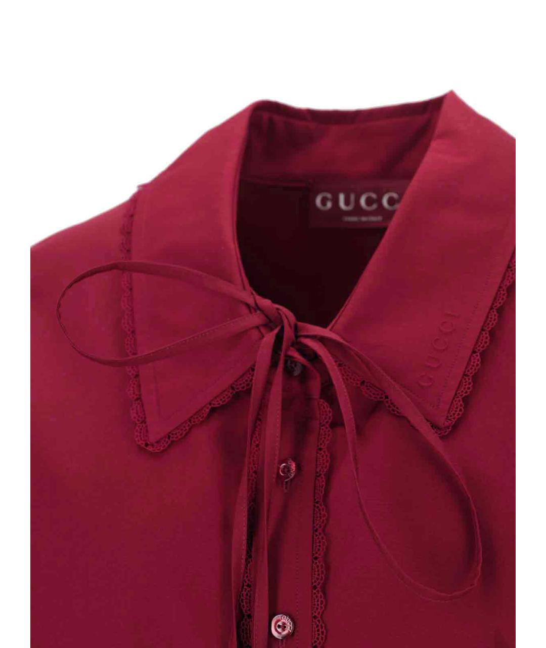 GUCCI Красная хлопковая рубашка, фото 4