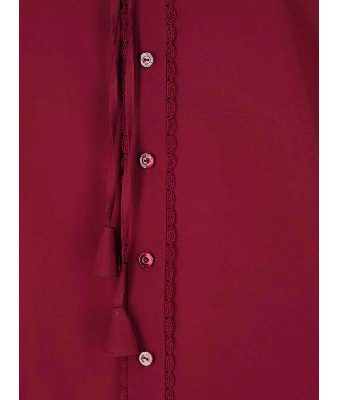 GUCCI Красная хлопковая рубашка, фото 3