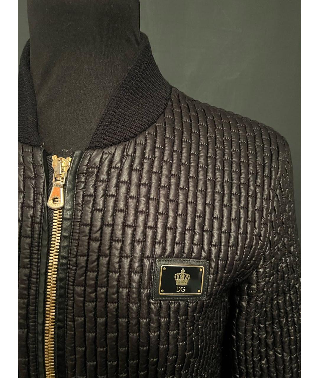 DOLCE&GABBANA Черная полиамидовая куртка, фото 4