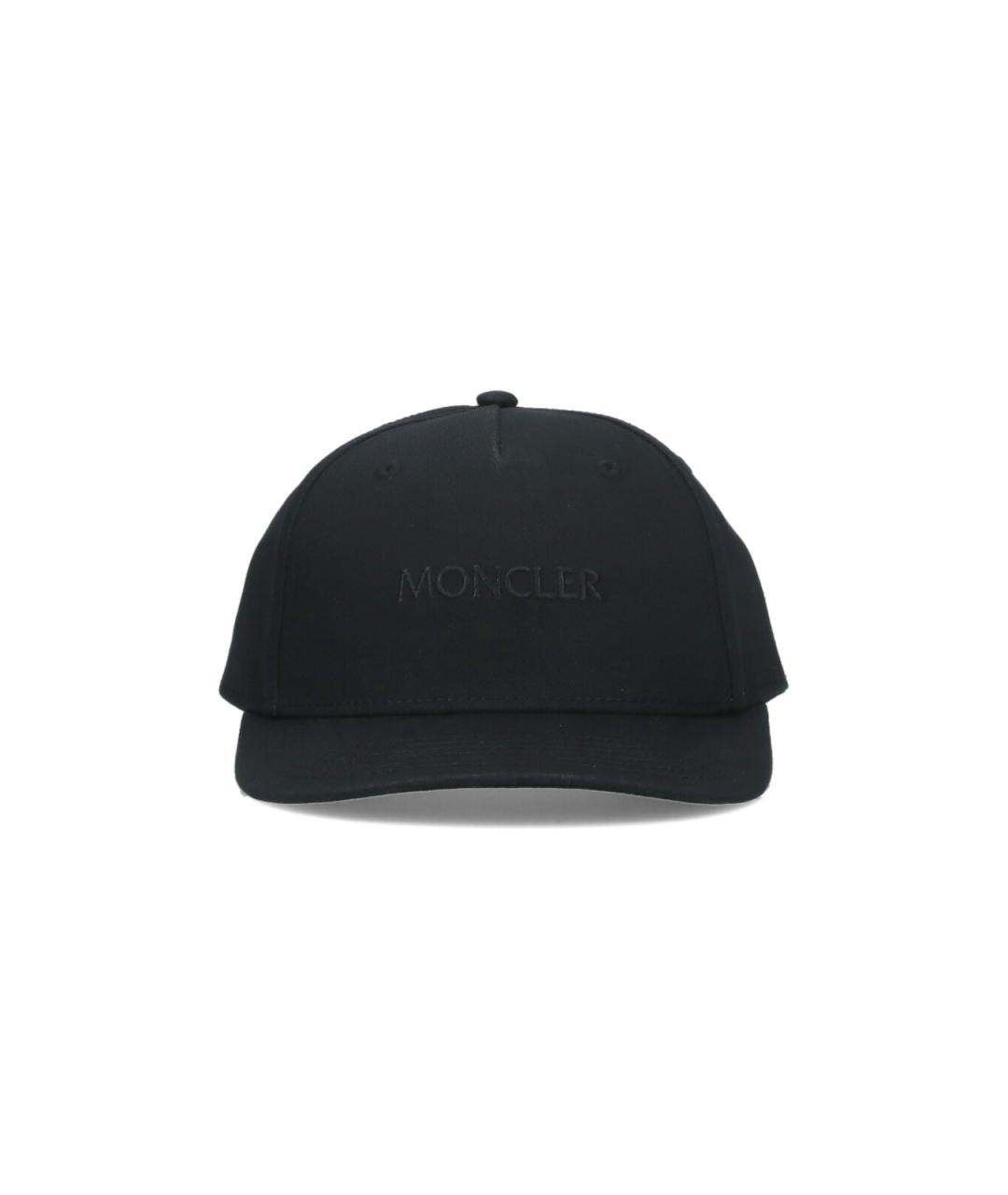 MONCLER Черная хлопковая кепка, фото 1