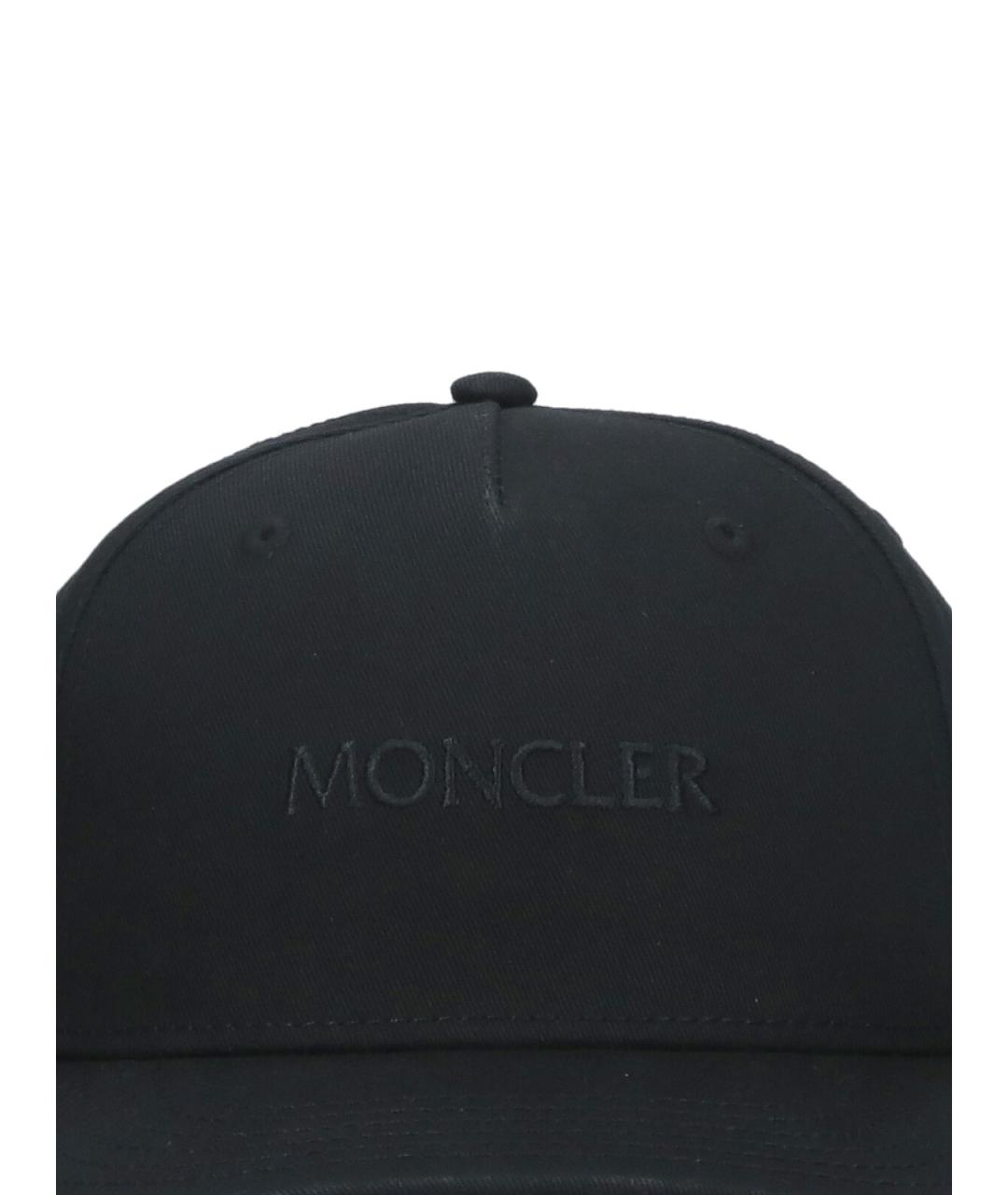 MONCLER Черная хлопковая кепка, фото 3