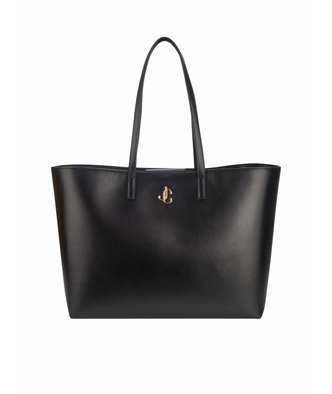 JIMMY CHOO Черная кожаная сумка с короткими ручками, фото 1