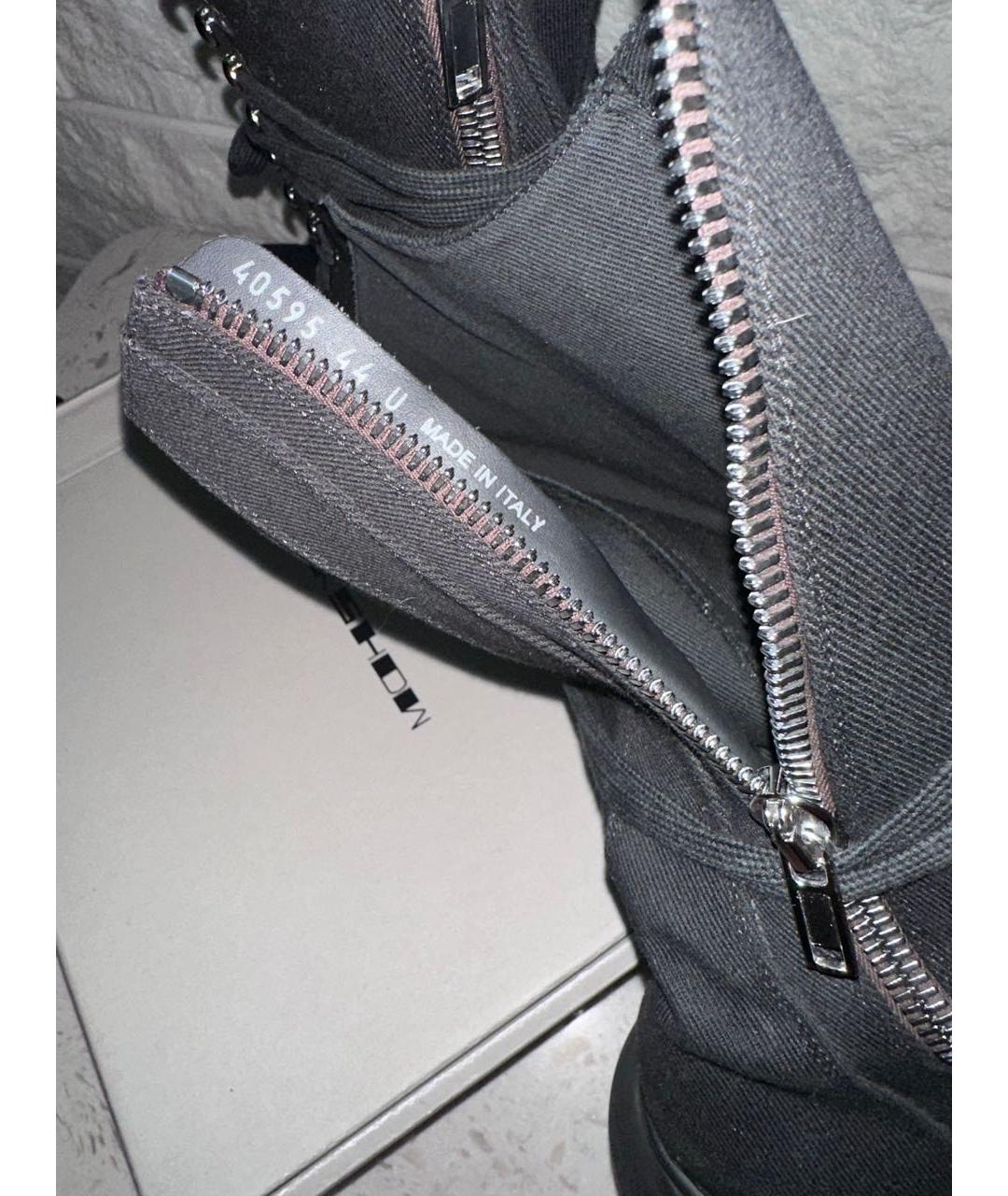RICK OWENS DRKSHDW Черные высокие кроссовки / кеды, фото 5