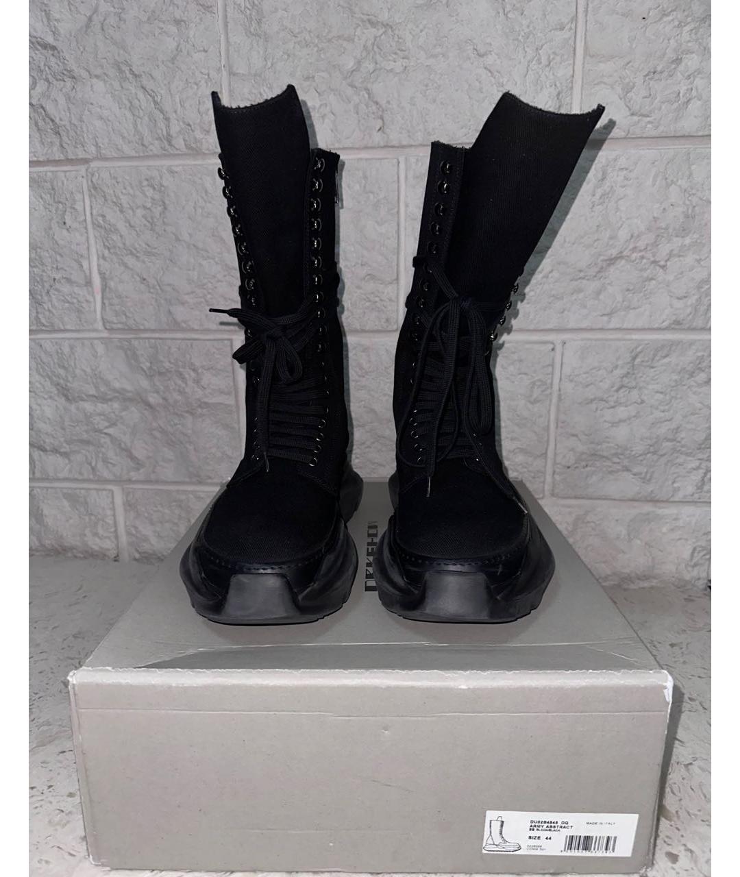 RICK OWENS DRKSHDW Черные высокие кроссовки / кеды, фото 3