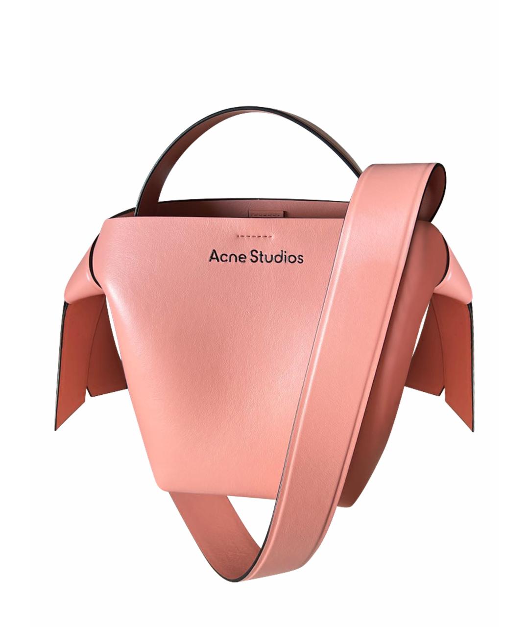ACNE STUDIOS Коралловая кожаная сумка через плечо, фото 1