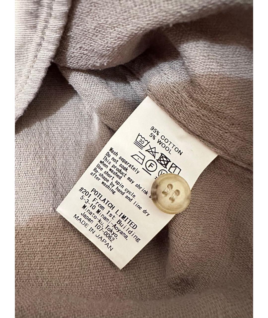 CAV EMPT Бежевая хлопковая кэжуал рубашка, фото 4