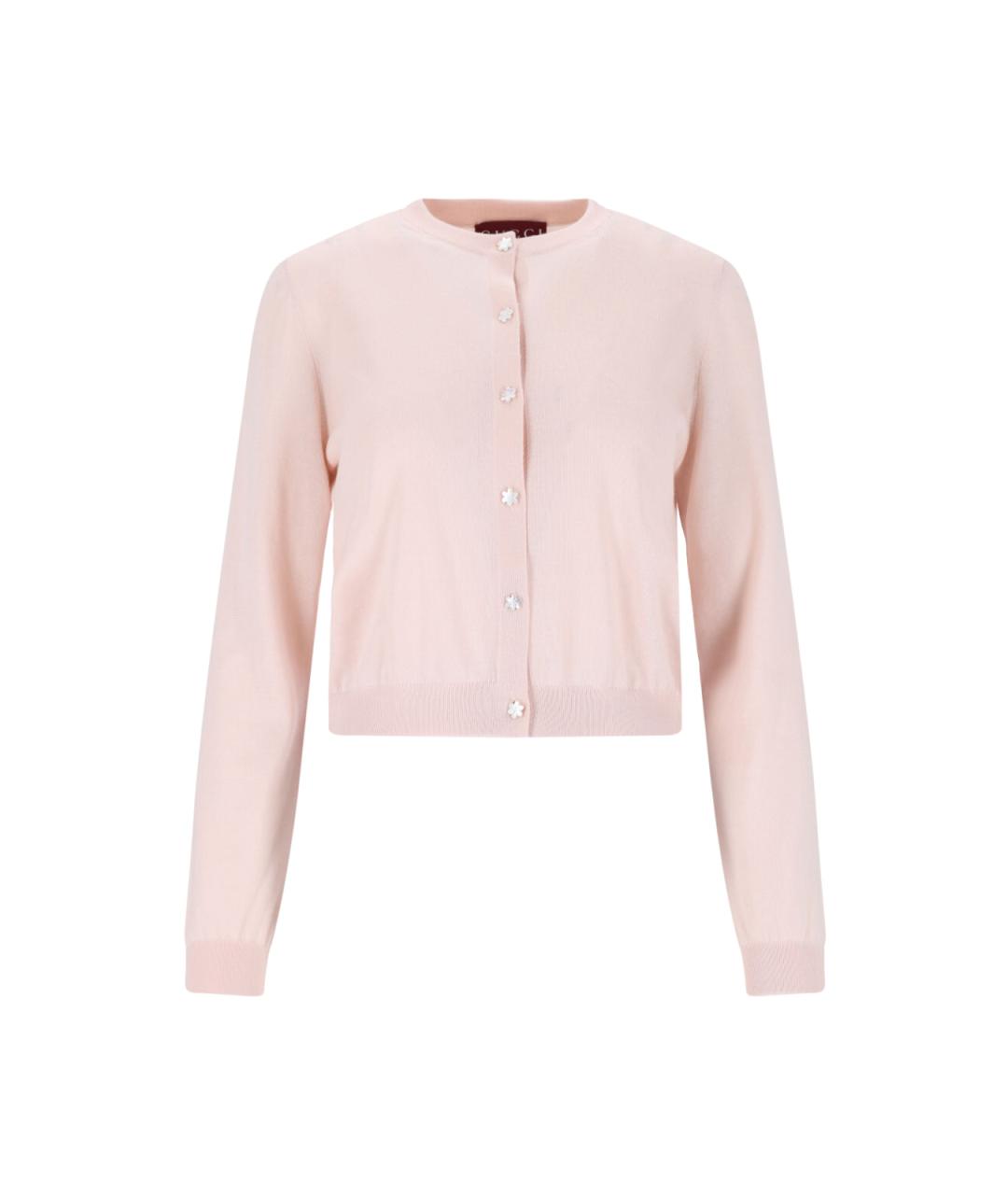 GUCCI Розовый кашемировый кардиган, фото 1