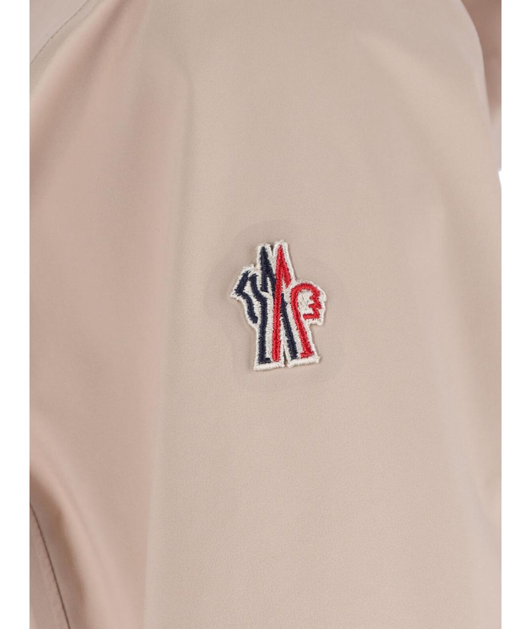 MONCLER GRENOBLE Бежевая полиамидовая куртка, фото 4