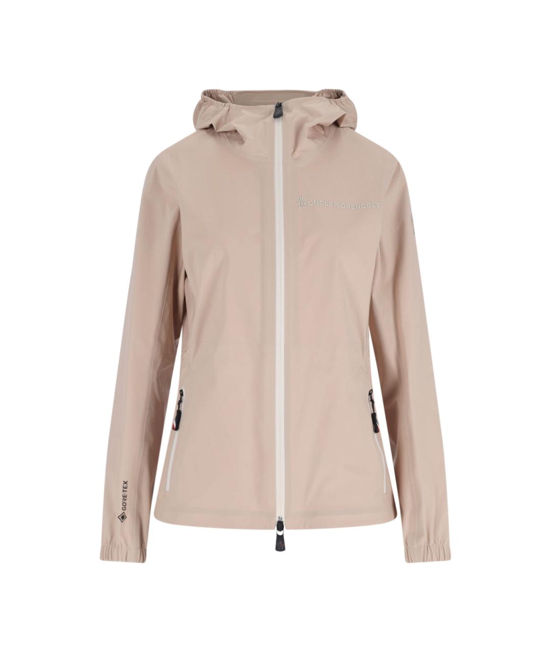 MONCLER GRENOBLE Бежевая полиамидовая куртка, фото 1